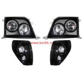 Фара+габарит TOYOTA LAND CRUISER PRADO 96-01 черн. тюнинг комплект лев.+прав. <b>EAGLE EYES PF-EE-212-11B1-BL</b>