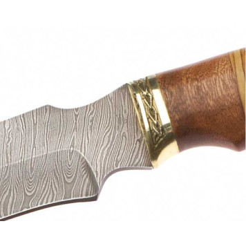 Нож туристический 140мм Эльбрус  Клык, дамаск-1