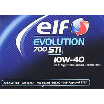 Масло моторное полусинтетическое 4л 10w40 SL/CF Elf Evolution 700 STI 194863-1