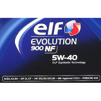 Масло моторное синтетическое 4л 5w40 SL/CF Elf Evolution 900 NF 194873-1