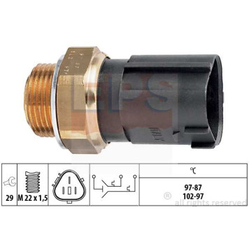 Датчик включения вентилятора! VW Golf/Bora IV 1.4i-2.8i 97>, Audi A3 1.6i/1.8i/1.9TDi 96> <b>EPS 1850690</b>