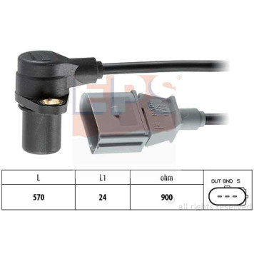 Датчик положения коленвала! Audi A3-A8/TT 1.6i-2.8i 96>, VW Golf/Passat 1.6i-2.8i 97> <b>EPS 1953172</b>