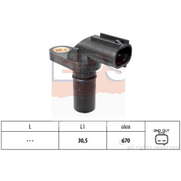 Датчик положения коленвала! L1=30.5mm Ford Fiesta/Fusion, Opel Agila 1.0-1.6 01> <b>EPS 1953522</b>