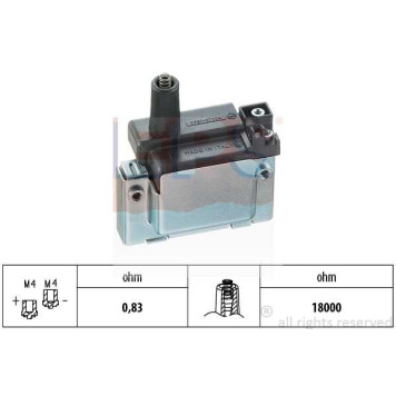 Катушка зажигания! Honda Accord 2.2i/2.3i/Civic 1.6i/1.8i 91>, Rover 4/6 1.6i-2.3i 93> <b>EPS 1970214</b>