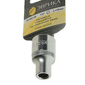 Головка  9мм 1/2" 12 гран. короткая ЭВРИКА ER-91302-12