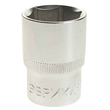 Головка 21мм 1/2" 6 гран. короткая ЭВРИКА ER-91314