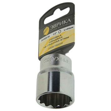Головка 27мм 1/2" 6 гран. короткая ЭВРИКА ER-91320-1