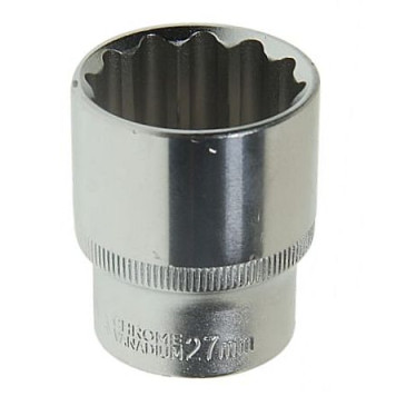 Головка 27мм 1/2" 6 гран. короткая ЭВРИКА ER-91320
