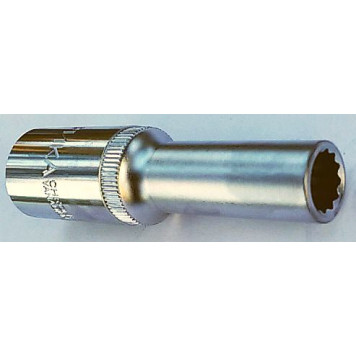 Головка  9мм 1/2" 12 гран. длинная ЭВРИКА ER-91502-12