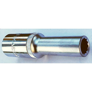Головка 12мм 1/2" 12 гран. длинная ЭВРИКА ER-91505-12 (77мм)