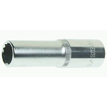 Головка 13мм 1/2" 12 гран. длинная ЭВРИКА ER-91506-12