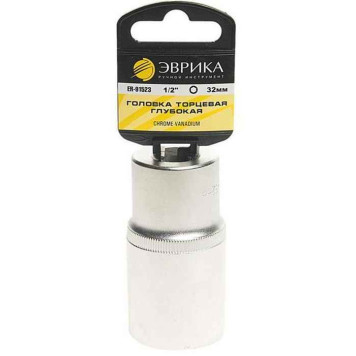 Головка 32мм 1/2" 6-гран. длинная ЭВРИКА ER-91523 (77мм)-1