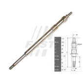 Свеча накаливания Boxer , Jumper 2.2 Puma 06-> <b>FAST FT82736</b>