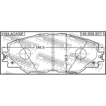 Колодки тормозные передн комплект TOYOTA RAV4 <b>FEBEST 0101-ACA30F</b>-1