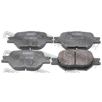 Колодки тормозные дисковые передний для TOYOTA ALLION, ALTEZZA GITA, ALTEZZA, BREVIS, CALDINA, CELICA, COROLLA, CROWN, MARK, OPA, PROGRES, VEROSSA, VISTA, WILL VS <b>FEBEST 0101-CDE120F</b>-2