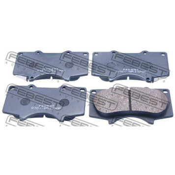 Колодки тормозные дисковые передний для LEXUS GX / MITSUBISHI PAJERO / TOYOTA 4 RUNNER, DYNA, FJ CRUISER, FORTUNER, HILUX, LAND CRUISER 150, LAND CRUISER, SEQUOIA <b>FEBEST 0101-GRJ120F</b>-2