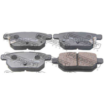 Колодки тормозные дисковые задний для TOYOTA AURIS, COROLLA RUMION, COROLLA, MATRIX, PRIUS, RACTIS, URBAN CRUISER, VERSO S, VIOS/YARIS, YARIS <b>FEBEST 0101-ZZE150R</b>-2