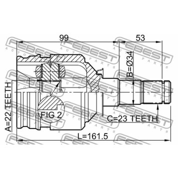 Шарнир приводного вала FEBEST 0111-2NZFE-3