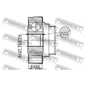 Шарнир приводного вала FEBEST 0111-ACU10-3