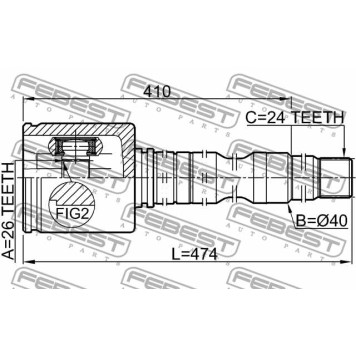 Шарнир приводного вала FEBEST 0111-ACV40RH-3