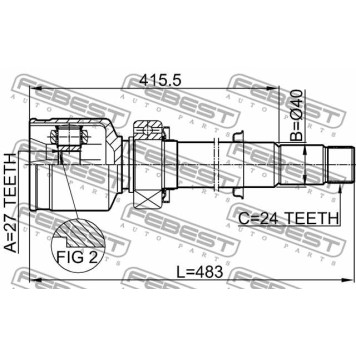 Шарнир приводного вала FEBEST 0111-GSV40RH-3