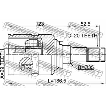 Шарнир приводного вала FEBEST 0111-ZZE132LH-3