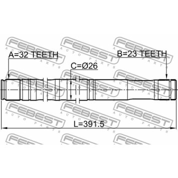 Приводной вал FEBEST 0112-CT220RH-3