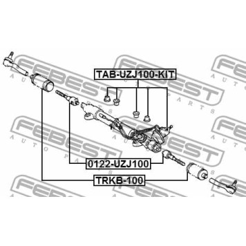 Осевой шарнир рулевой тяги FEBEST 0122-UZJ100-3