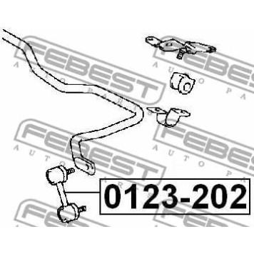 Тяга / стойка стабилизатора FEBEST 0123-202-3