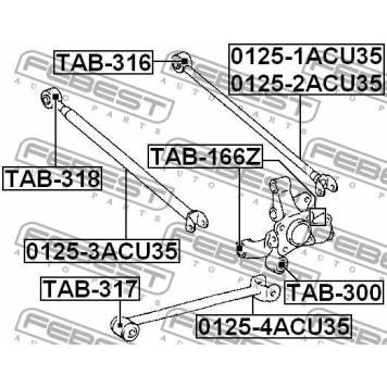Рычаг независимой подвески колеса FEBEST 0125-3ACU35-3