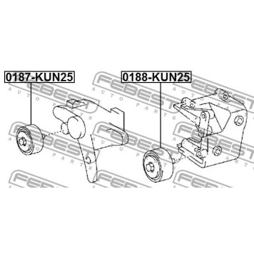 Ролик обводной TOYOTA LAND CRUISER PRADO 120 2002.09-2009.08 <b>FEBEST 0188-KUN25</b>-1