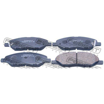 Колодки тормозные дисковые передний для NISSAN AD, BLUEBIRD SYLPHY, CUBE, LATIO, LIVINA / GRAND LIVINA, MICRA, TIIDA <b>FEBEST 0201-C11F</b>-2