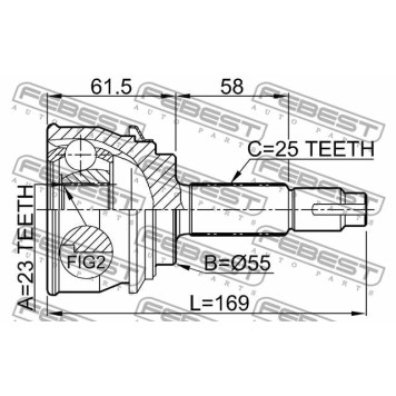 Шарнир приводного вала FEBEST 0210-017-3