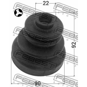 Пыльник приводного вала FEBEST 0215-R20T-3