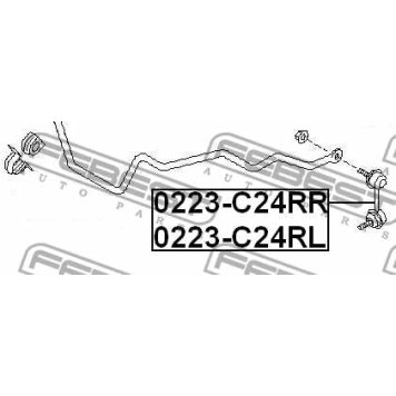 Тяга / стойка стабилизатора FEBEST 0223-C24RR-3