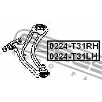 Рычаг передний левый FEBEST 0224-T31LH-1