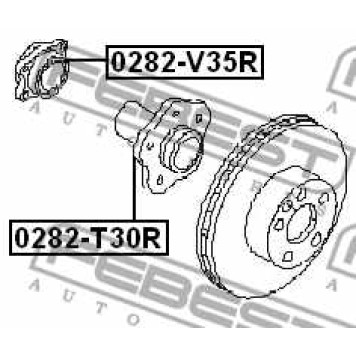 Ступица колеса FEBEST 0282-V35R-3
