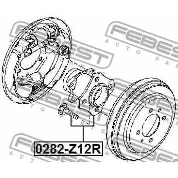 Ступица колеса FEBEST 0282-Z12R-3
