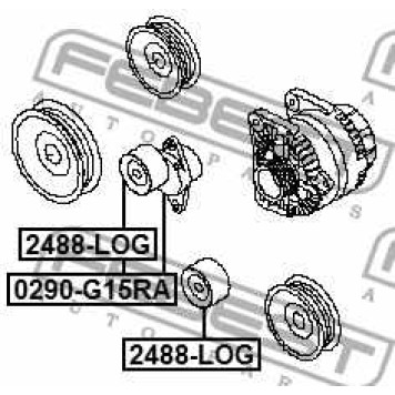 Натяжитель ремня FEBEST 0290-G15RA-3