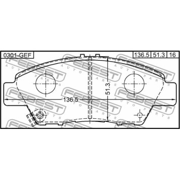 Колодки тормозные дисковые передний для HONDA CR-Z(ZF1), FREED, INSIGHT(ZE#), MOBILIO <b>FEBEST 0301-GEF</b>-3