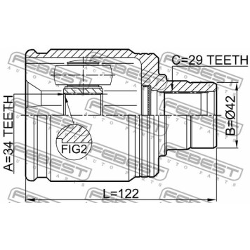 Шарнир приводного вала FEBEST 0311-ACC22RH-3