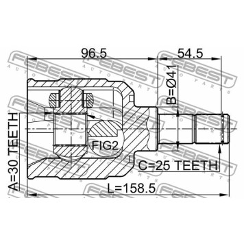 Шарнир приводного вала FEBEST 0411-CK-3