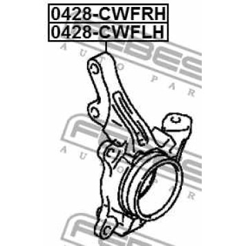 Поворотный кулак, подвеска колеса FEBEST 0428-CWFRH-3