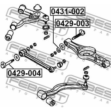 Болт регулировки развала колёс FEBEST 0429-004-3