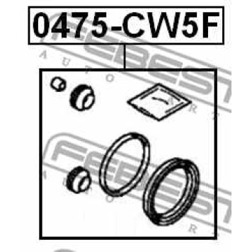 Ремкомплект тормозного суппорта FEBEST 0475-CW5F-3