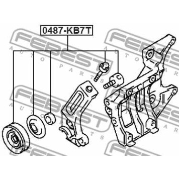 Натяжной ролик поликлинового ременя FEBEST 0487-KB7T-3