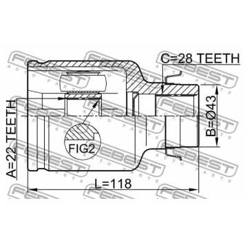 Шарнир приводного вала FEBEST 0511-M316ATRH-3