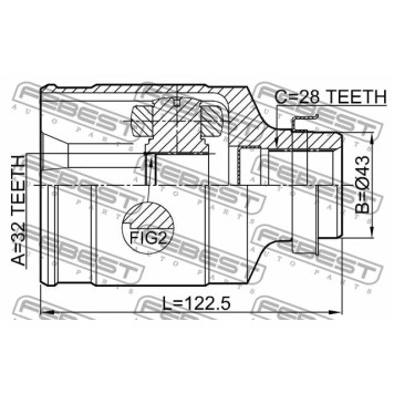 Шарнир приводного вала FEBEST 0511-MZ5RH-3