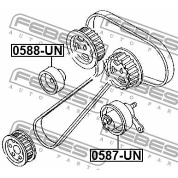Паразитный / ведущий ролик зубчатого ремня FEBEST 0588-UN-3