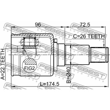 Шарнир приводного вала FEBEST 0711-GVJBRH-3